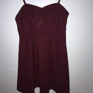 Burgundy tank dress